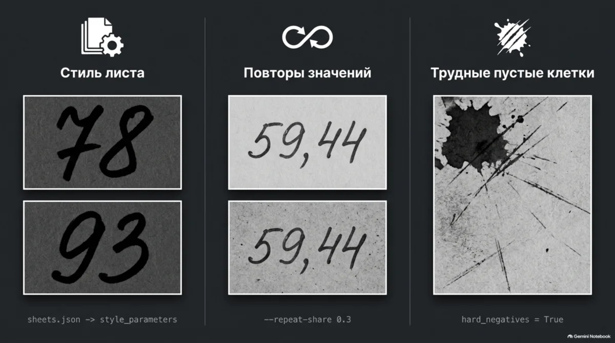 Три свойства: стиль листа, повторы значений, трудные пустые клетки