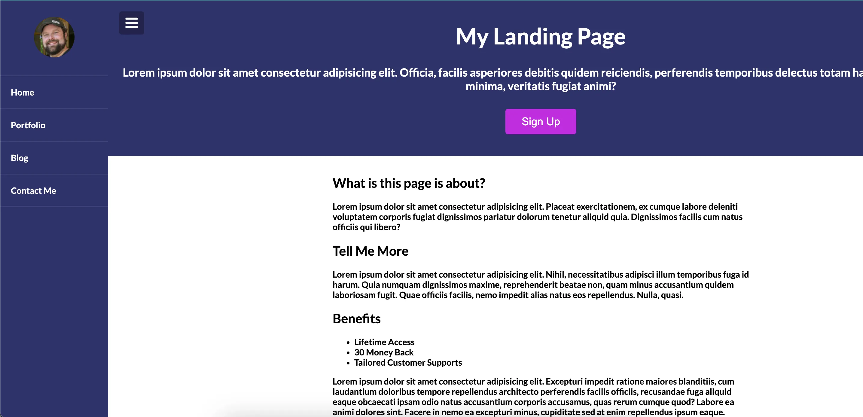 Menu-Slider-Modal-DOM-CSS main image